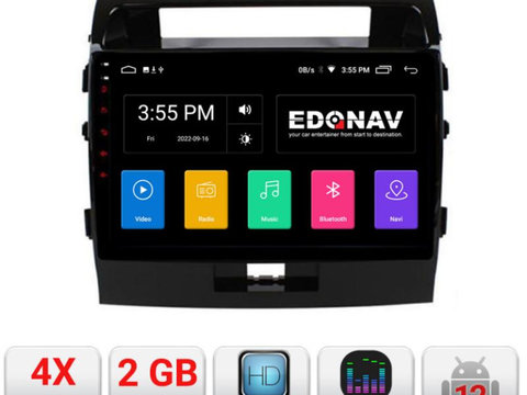 Navigatie dedicata Edonav Toyota Land cruiser 2008-2015 A-381 Ecran Qled,2Gb Ram,32Gb Hdd,USB,Bluetooth,Wifi