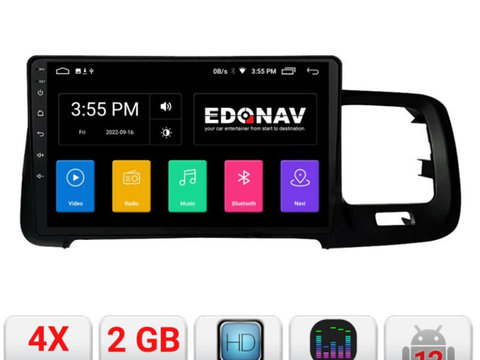 Navigatie dedicata Edonav Volvo S60 2014-2018 sistem Sensus Connect A-s60-14 Ecran Qled,2Gb Ram,32Gb Hdd,USB,Bluetooth,Wifi