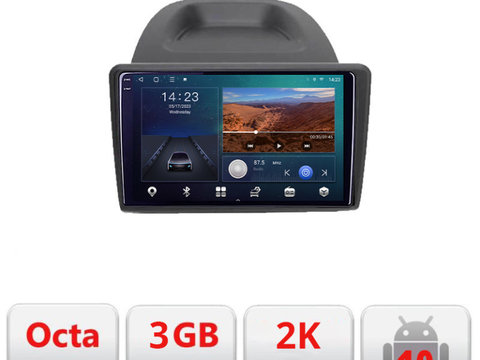 Navigatie dedicata Ford Fiesta 2012-2018 B-256 Android Ecran 2K QLED octa core 3+32 carplay android auto KIT-256+EDT-E309V3-2K