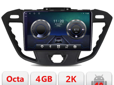 Navigatie dedicata Ford Transit C-845 Android Octa Core Ecran 2K QLED GPS 4G 4+32GB 360 KIT-845+EDT-E409-2K