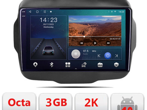 Navigatie dedicata Jeep Renegade 2015-2020 B-500 Android Ecran 2K QLED octa core 3+32 carplay android auto KIT-500+EDT-E309V3-2K
