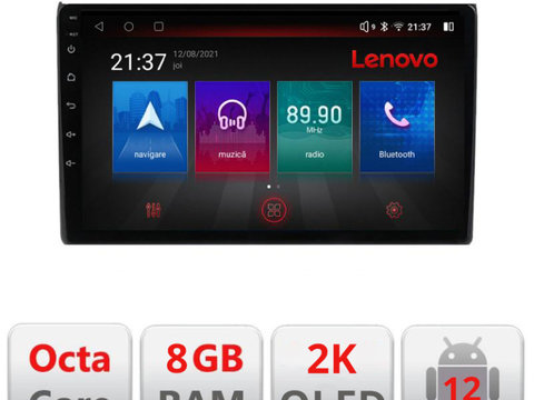 Navigatie dedicata Lenovo Audi A4 B6 M-050 Octacore, 8 Gb RAM, 128 Gb Hdd, 4G, Qled 2K, DSP, Carplay AA, 360,Bluetooth