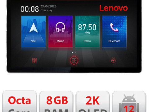 Navigatie dedicata Lenovo Audi A4 B6 Quad Core N-050, Ecran 2K QLED 13",Octacore,8Gb RAM,128Gb Hdd,4G,360,DSP,Carplay,Bluetooth