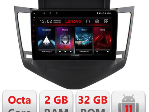 Navigatie dedicata Lenovo Chevrolet Cruze 2009- D-045, Octacore Qualcomm, 2Gb RAM, 32Gb Hdd, 4G, Qled, DSP, Carplay, Bluetooth
