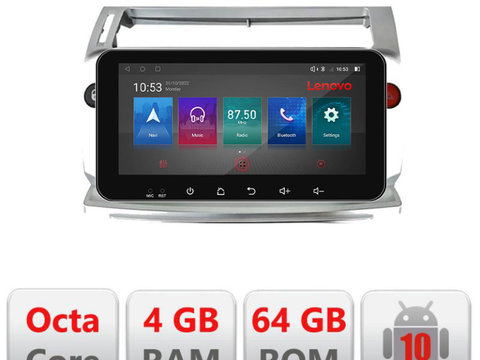 Navigatie dedicata Lenovo Citroen C4 Quad Core I-088 4+64, Ecran QLED 10.33", Octacore, 4Gb RAM, 64Gb Memorie, 4G, 360, DSP, Carplay,Bluetooth