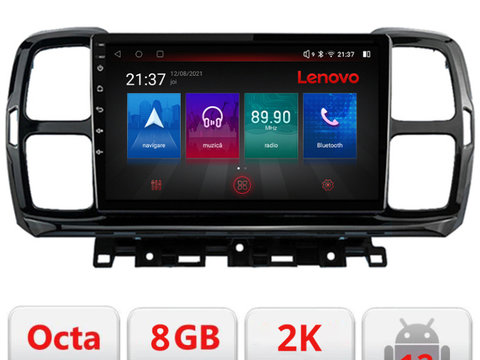 Navigatie dedicata Lenovo Citroen C5 Aircross Octacore, 8 Gb RAM, 128 Gb Hdd, 4G, Qled 2K, DSP, Carplay AA, 360,Bluetooth