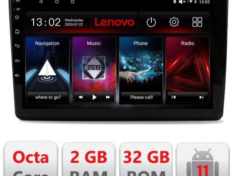 Navigatie dedicata Lenovo Fiat BRAVO 2007-2014 D-BRAVO, Octacore Qualcomm, 2Gb RAM, 32Gb Hdd, 4G, Qled, DSP, Carplay, Bluetooth
