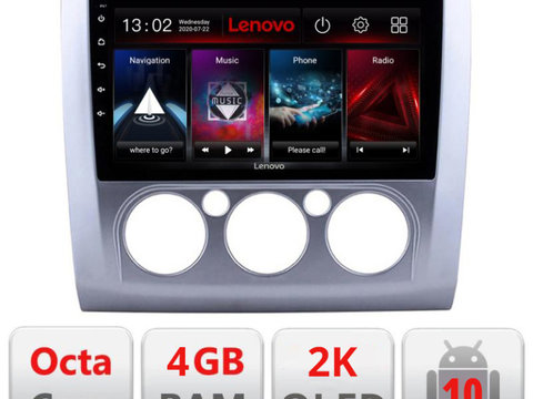 Navigatie dedicata Lenovo Ford Focus 2 Manual L-140-manual, Octacore, 4Gb RAM, 64Gb Hdd, 4G, QLED 2K, DSP, Carplay, Bluetooth