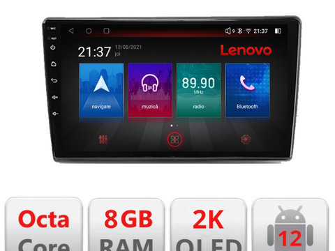 Navigatie dedicata Lenovo Hyundai I40 Octacore, 8 Gb RAM, 128 Gb Hdd, 4G, Qled 2K, DSP, Carplay AA, 360,Bluetooth
