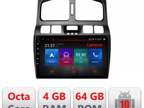 Navigatie dedicata Lenovo Hyundai Santa Fe 2000-2006 , Octacore, 4Gb RAM, 64Gb Hdd, 4G, Qled, 360, DSP, Carplay,Bluetooth