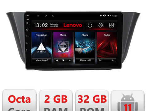 Navigatie dedicata Lenovo Iveco Daily 2019-, Octacore Qualcomm, 2Gb RAM, 32Gb Hdd, 4G, Qled, DSP, Carplay, Bluetooth