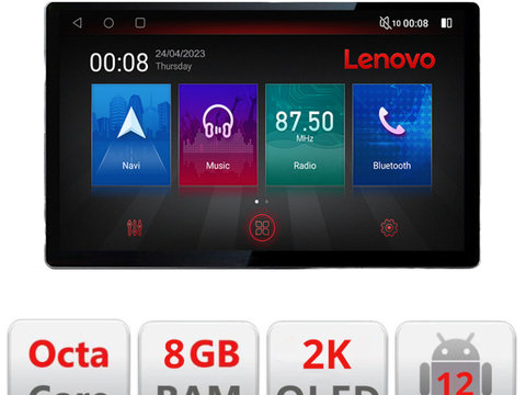 Navigatie dedicata Lenovo Jeep Renegade 2015-2020 N-500, Ecran 2K QLED 13",Octacore,8Gb RAM,128Gb Hdd,4G,360,DSP,Carplay,Bluetooth