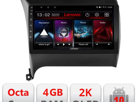 Navigatie dedicata Lenovo Kia Cerato 2013-2017 L-1562, Octacore, 4Gb RAM, 64Gb Hdd, 4G, QLED 2K, DSP, Carplay, Bluetooth