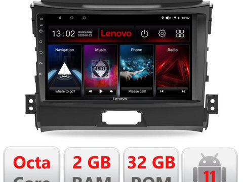 Navigatie dedicata Lenovo Kia Sportage 2011-2015 D-325, Octacore Qualcomm, 2Gb RAM, 32Gb Hdd, 4G, Qled, DSP, Carplay, Bluetooth