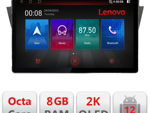 Navigatie dedicata Lenovo Mazda 5 2010-2017 N-117, Ecran 2K QLED 13",Octacore,8Gb RAM,128Gb Hdd,4G,360,DSP,Carplay,Bluetooth