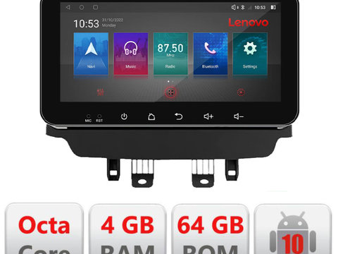 Navigatie dedicata Lenovo Mazda CX-3 Mazda 2 2014-2020 Android radio gps internet 4+64, Ecran QLED 10.33", Octacore, 4Gb RAM, 64Gb Memorie, 4G, 360, DSP, Carplay,Bluetooth