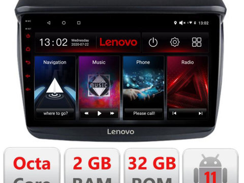 Navigatie dedicata Lenovo Mitsubishi L200/Pajero 2006-2013 D-094, Octacore Qualcomm, 2Gb RAM, 32Gb Hdd, 4G, Qled, DSP, Carplay, Bluetooth