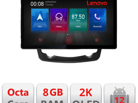 Navigatie dedicata Lenovo Renault Kadjar N-9030, Ecran 2K QLED 13",Octacore,8Gb RAM,128Gb Hdd,4G,360,DSP,Carplay,Bluetooth