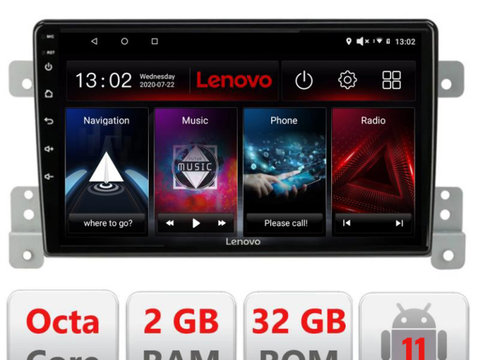Navigatie dedicata Lenovo Suzuki Grand Vitara Old D-053, Octacore Qualcomm, 2Gb RAM, 32Gb Hdd, 4G, Qled, DSP, Carplay, Bluetooth