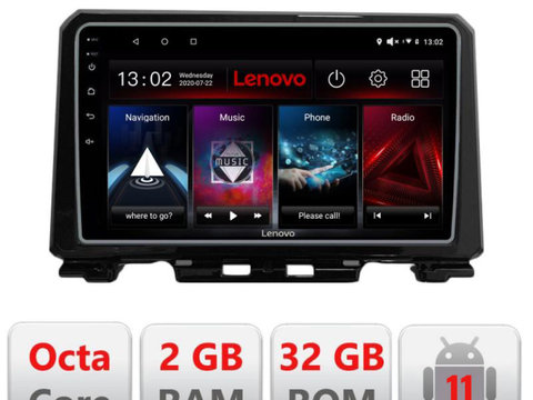 Navigatie dedicata Lenovo Suzuki Jimny 2018- D-JIMNY, Octacore Qualcomm, 2Gb RAM, 32Gb Hdd, 4G, Qled, DSP, Carplay, Bluetooth