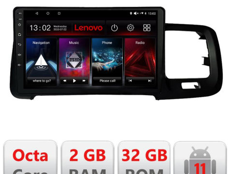 Navigatie dedicata Lenovo Volvo S60 2014-2018 sistem Sensus Connect D-s60-14, Octacore Qualcomm, 2Gb RAM, 32Gb Hdd, 4G, Qled, DSP, Carplay, Bluetooth