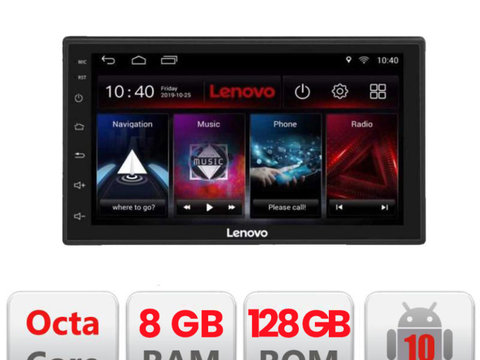 Navigatie universala 2din Lenovo ecran de 7" Octa Core Android Radio Bluetooth Internet GPS WIFI 8+128GB