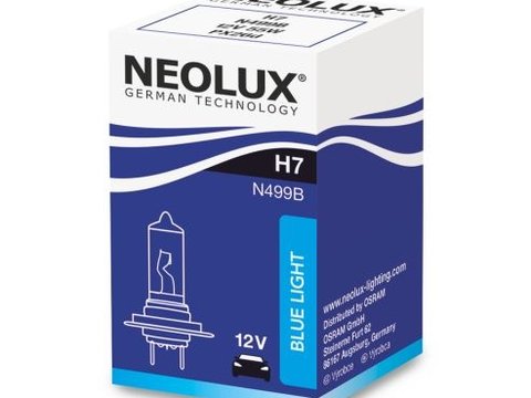 Neolux bec h7 12v 55w blue light lumina alba