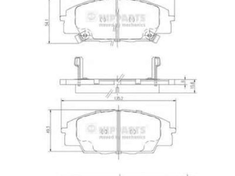 Nipparts set placute frana fata pt honda civic 7, s2000