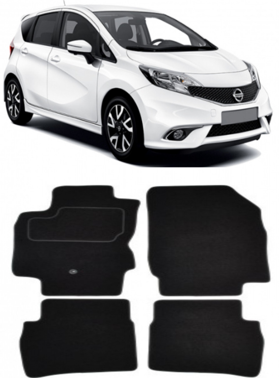 Nissan Note Set covorase auto din mocheta premium, dedicate pentru Nissan Note Sedan fabricat intre 2006-2012, calitate extra MMT A041 NIS110 PRM 01*1