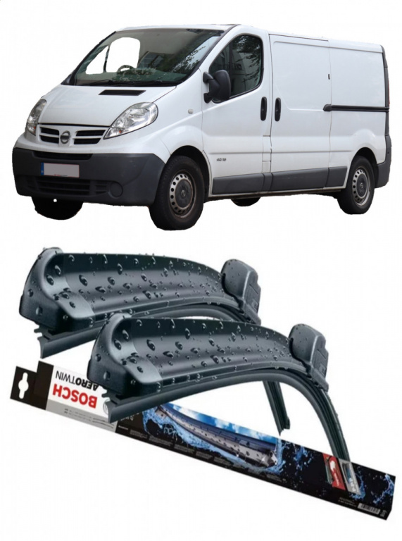 Nissan Primastar Set 2 stergator parbriz Bosch Bosch Aerotwin 60 cm/53 cm compatibile cu Nissan Primastar Van (X83) din 2002 (60 cm / 53 cm) 3397118996-breloc1417