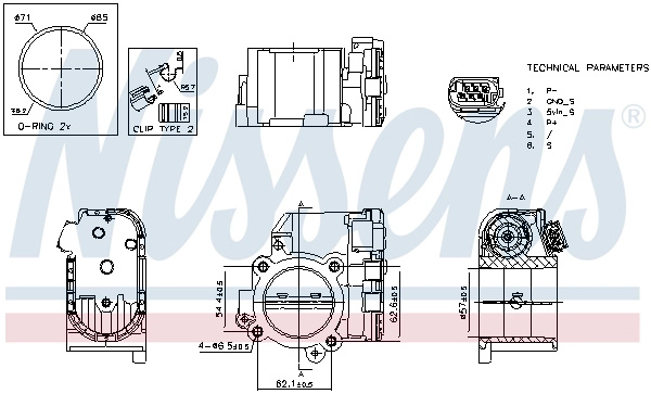 NISSENS Carcasa clapeta 955192 pentru MERCEDES-BENZ M-CLASS (W164) OM 642.940 2987cc 224cp 165kW 2005 2006 2007 2008 2009 2010 2011