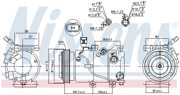 NISSENS Compresor, climatizare 890241 la