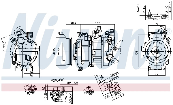 NISSENS Compresor, climatizare 890602 se