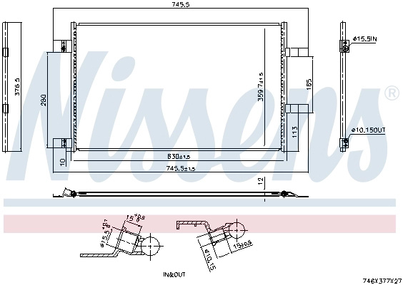 NISSENS Condensator, climatizare 940973 se potriveste la RENAULT KANGOO Express (FW0/1_) 2019 2020 2021 2022 2023 2024