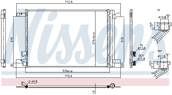NISSENS Condensator, climatizare 940986 la SKODA OCTAVIA IV (NX3, NN3, PV3) 2020 2021 2022 2023 2024 2025