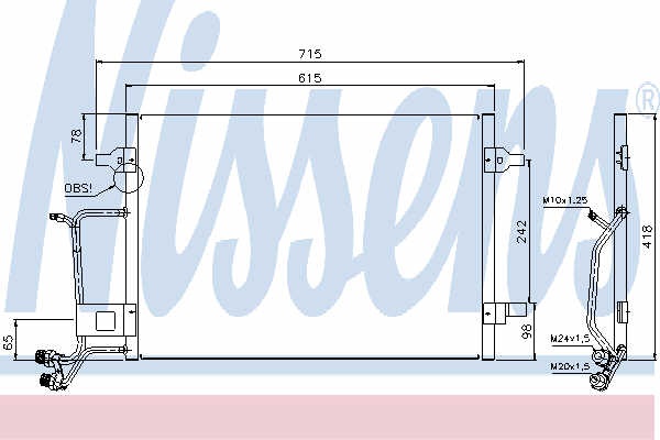 NISSENS radiator ac/ audi A4, vw passat