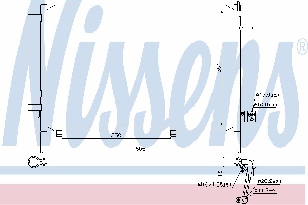 NISSENS radiator ac/ ford fiesta van, fiesta VI, f