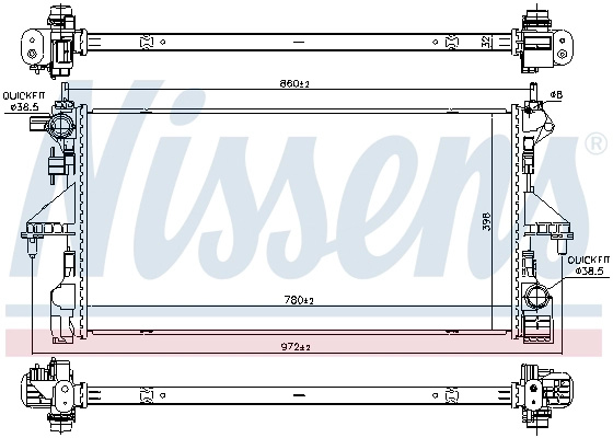 NISSENS Radiator, racire motor 606171 mo