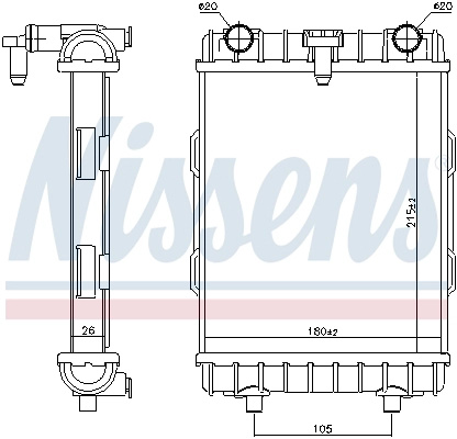 NISSENS Radiator, racire motor 606645 pe