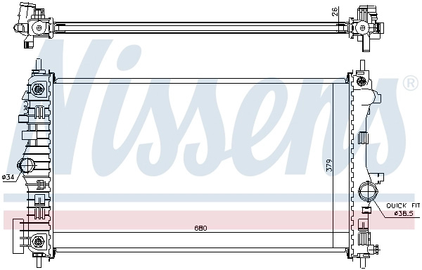 NISSENS Radiator, racire motor 630717 la