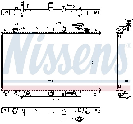 NISSENS Radiator, racire motor 68533 la 
