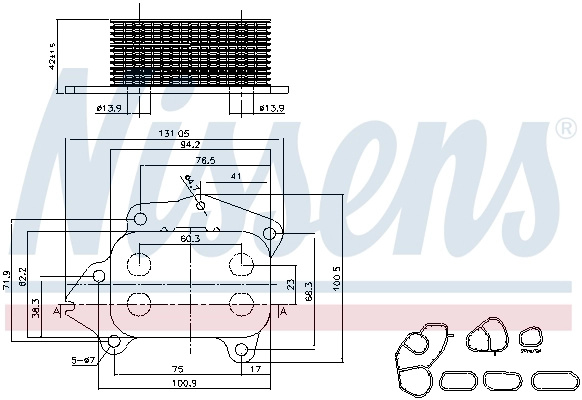 NISSENS Radiator ulei, ulei motor 90670 