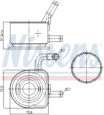 NISSENS Radiator ulei, ulei motor 91230 la masina KIA CEED (CD) 2018 2019 2020 2021 2022 2023 2024