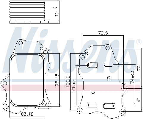 NISSENS Radiator ulei, ulei motor 91234 