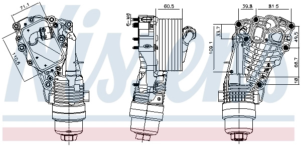 NISSENS Radiator ulei, ulei motor 91399 pentru BMW X2 (F39) 2017 2018 2019 2020 2021 2022 2023