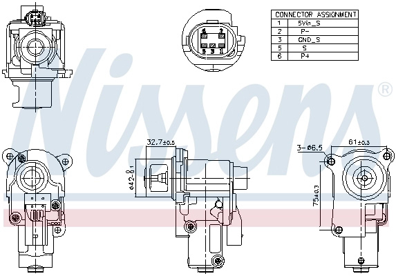 NISSENS Supapa EGR 98174 se potriveste la VW TOURAN (1T1, 1T2) BKC; BLS; BXE 1896cc 105cp 77kW 2003 2004 2005 2006 2007 2008 2009 2010