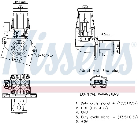 NISSENS Supapa EGR 98377 la masina OPEL CORSA E Caseta/ Hatchback (X15) B 13 DTC; B 13 DTN 1248cc 75cp 55kW 2014 2015 2016 2017 2018 2019 2020