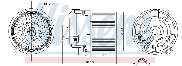 NISSENS Ventilator, habitaclu 87508 la D