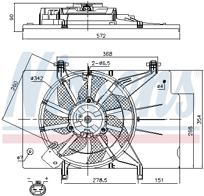 NISSENS Ventilator, radiator 85768 se po