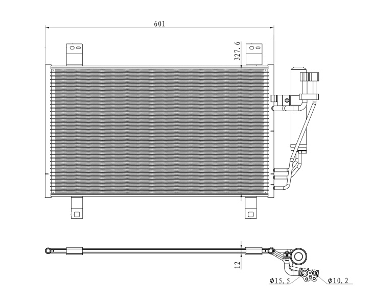 NRF Condensator, climatizare 350361 la MAZDA 2 hatchback (DL, DJ) 2014 2015 2016 2017 2018 2019 2020 2021 2022 2023 2024